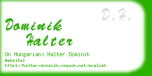 dominik halter business card